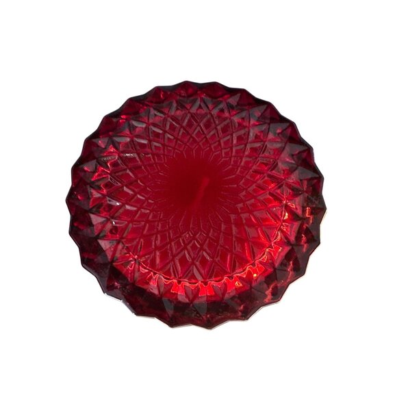 Leoben Candle Apple Orchard Scent 6 Oz 1 Wick Red Faceted Cut Glass Vegan Soy - Picture 2 of 6